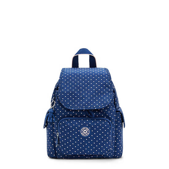 Kipling City Pack Mini Printed Backpack Backpacks Soft Dot Blue | CA 2022RV